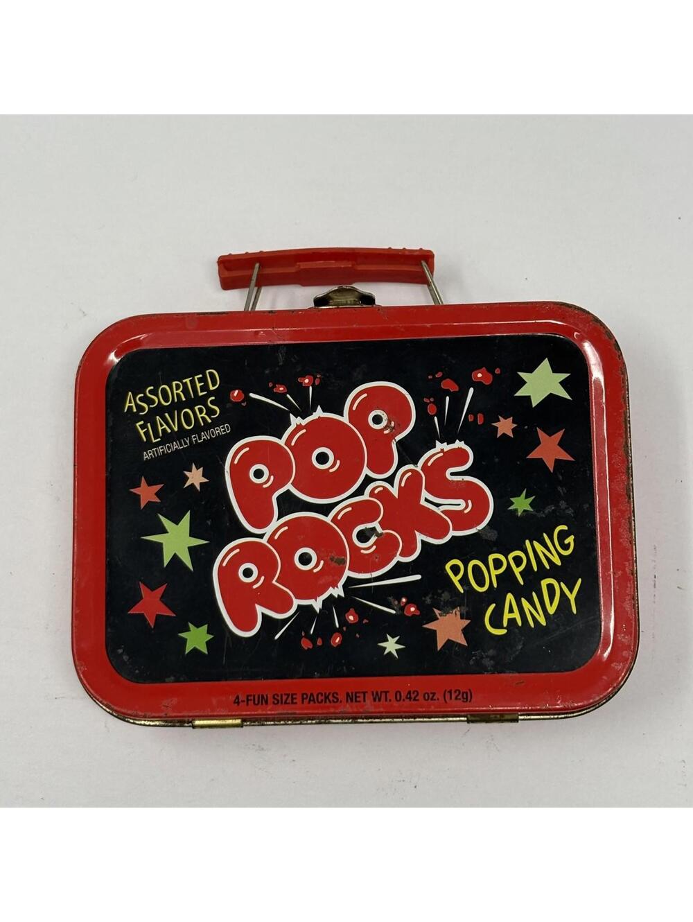 Vintage Pop Rocks Popping Candy Mini Lunch Box Tin Container Collectible